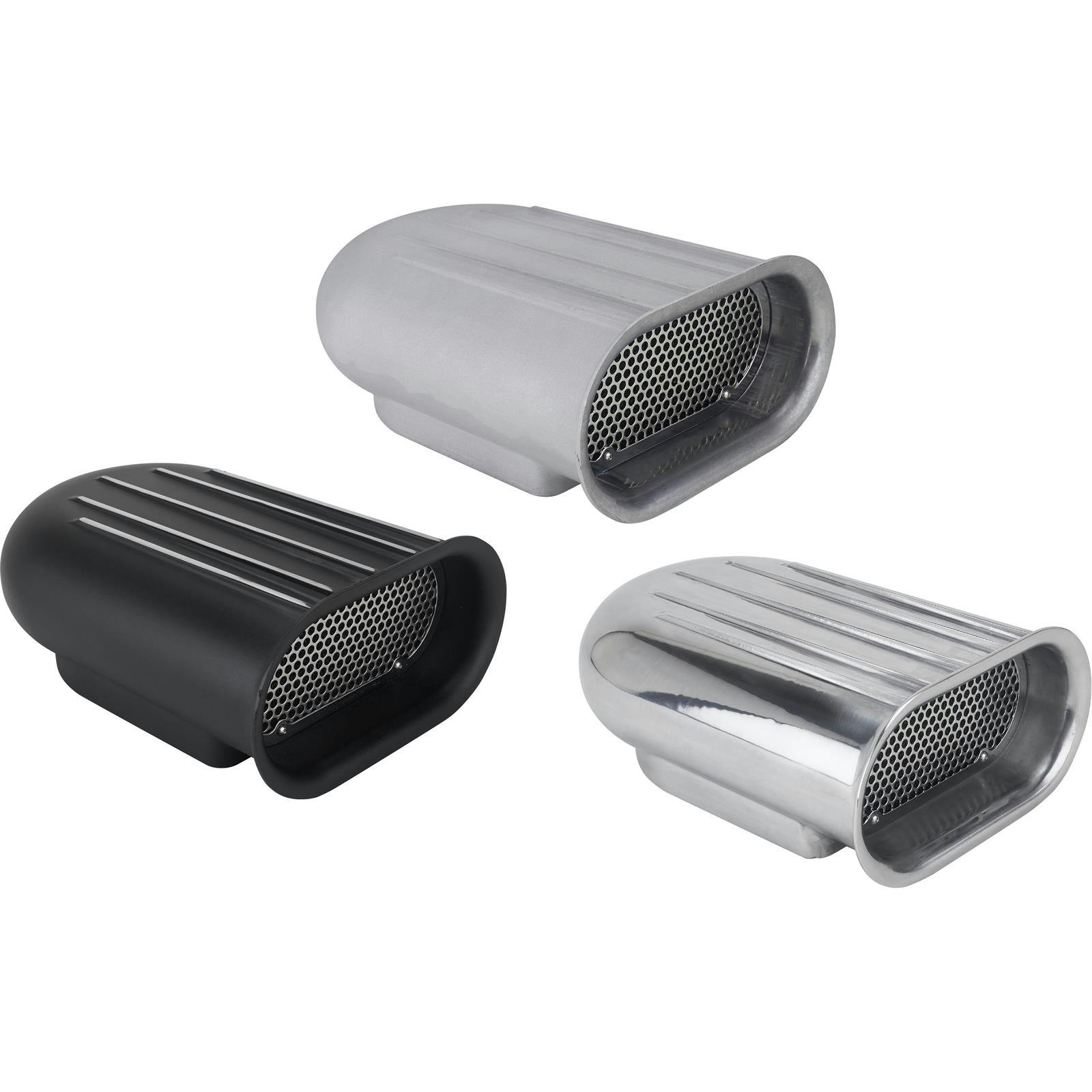 Speedway Gasser Finned Aluminum Single Quad Carburetor Air Scoops
