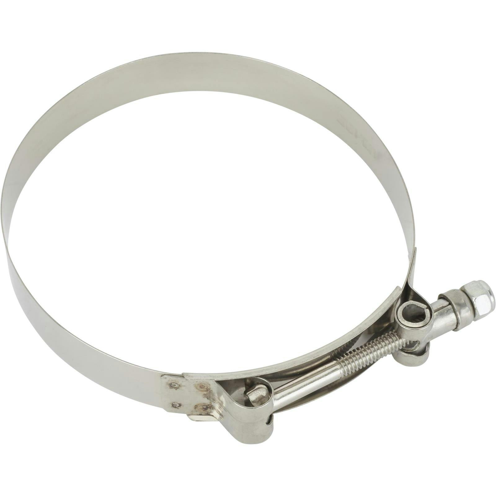 Stainless T-Bolt Clamp, 4-9/16 Inch Minimum Clamping Diameter