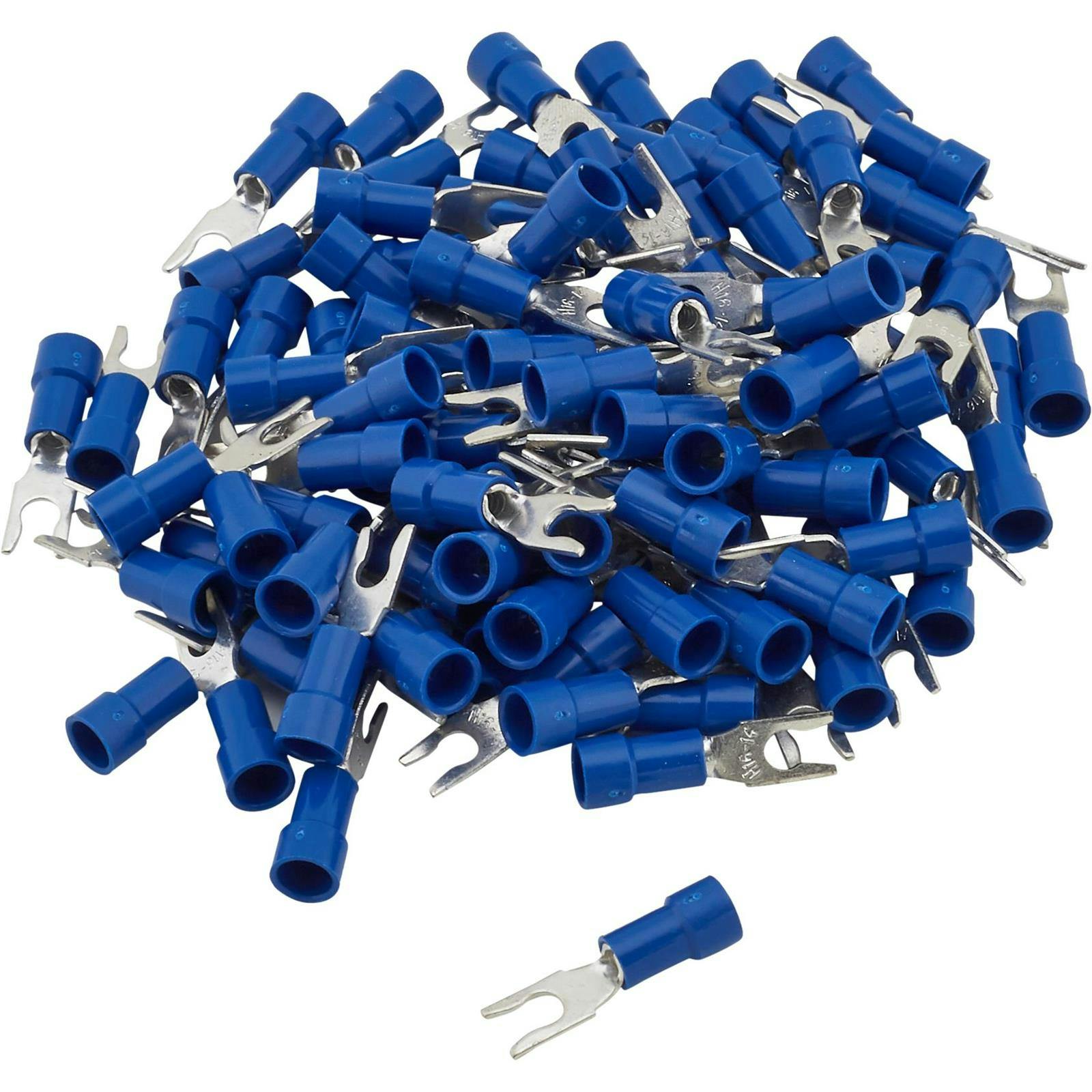 Snap Spade Style Terminals, 6-32 Blue, 16-14 Gauge