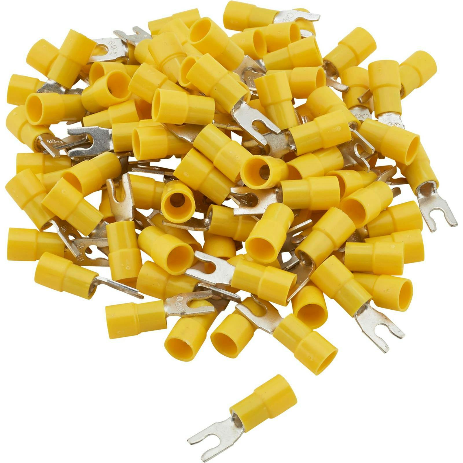 Snap Spade Style Terminals, 6-32 Yellow, 12-10 Gauge
