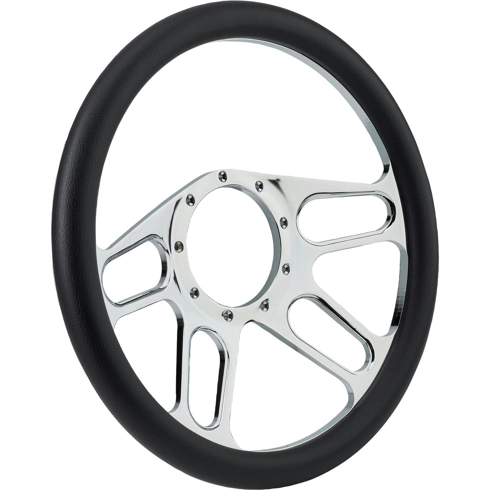 Chrome Plated Billet 4-Slot Style Steering Wheel
