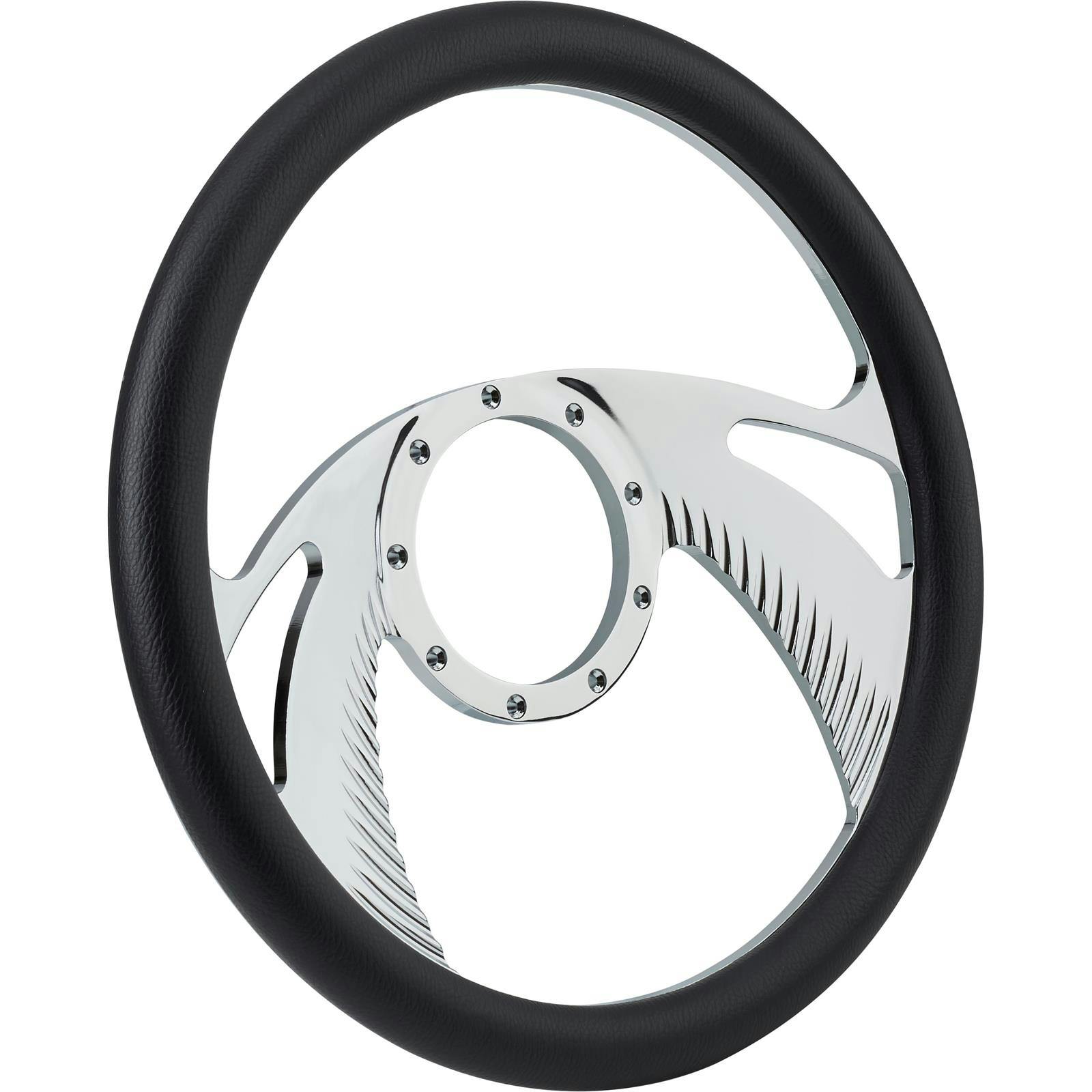 Chrome Plated Billet Boomerang Style Steering Wheel