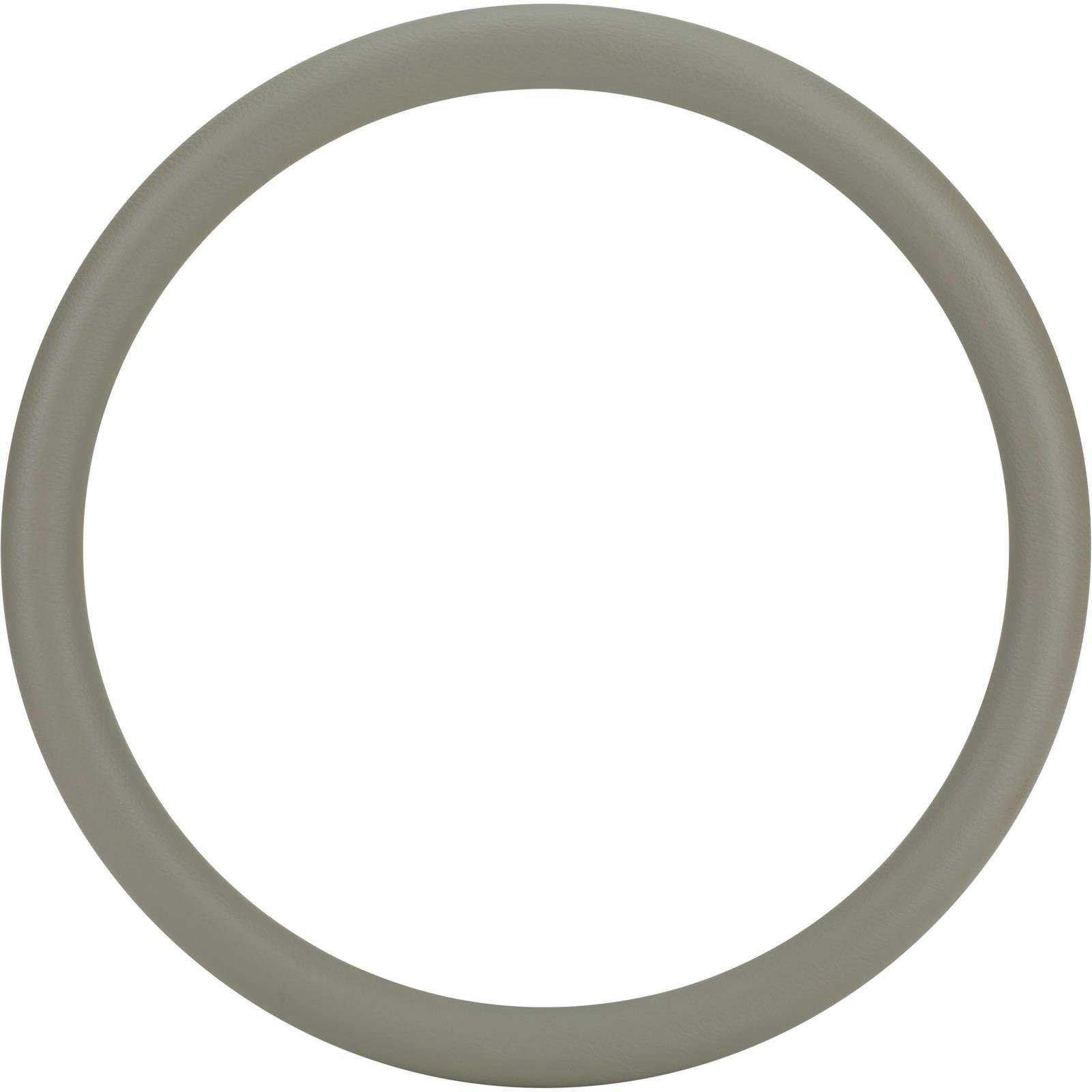 Grey Leather Steering Wheel Wrap