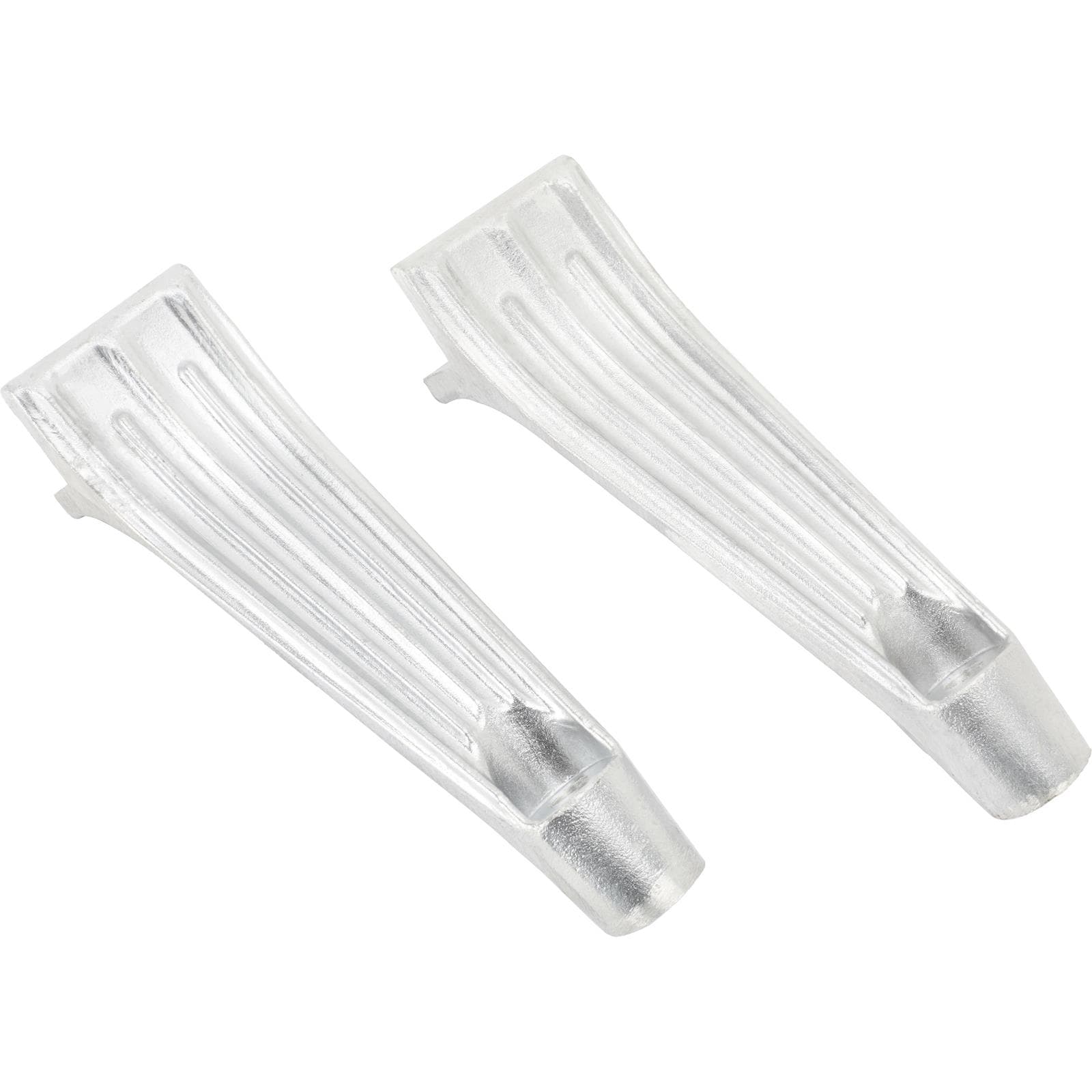 Ribbed Aluminum Headlight Brackets, Plain