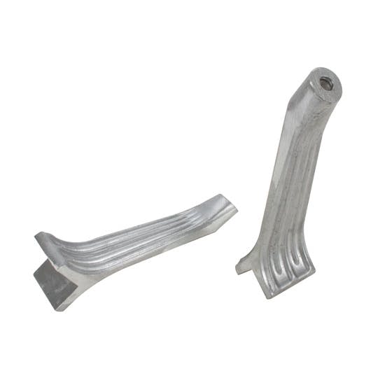 Ribbed Aluminum Headlight Brackets, Plain
