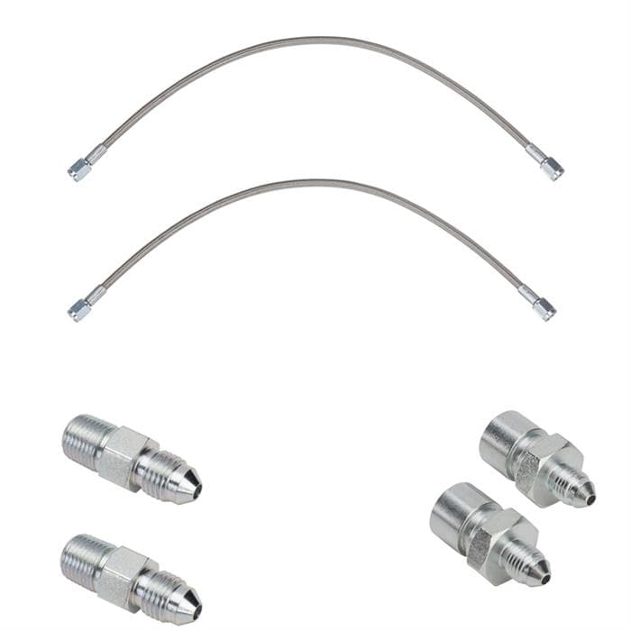 18 Inch Straight AN3 Braided Stainless Steel Brake Line Kit