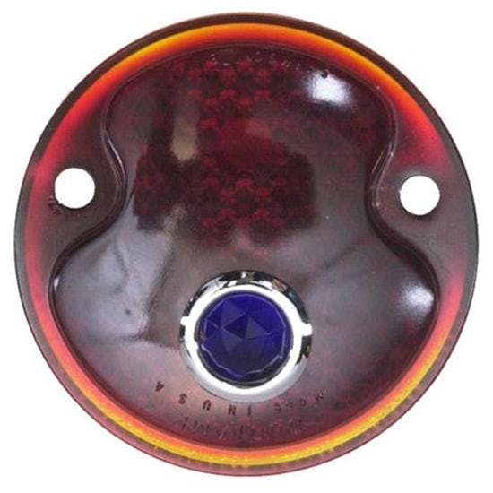 Ford 1932 Car/1932-1945 Pickup Blue Dot Tail Light Lens, Red Glass