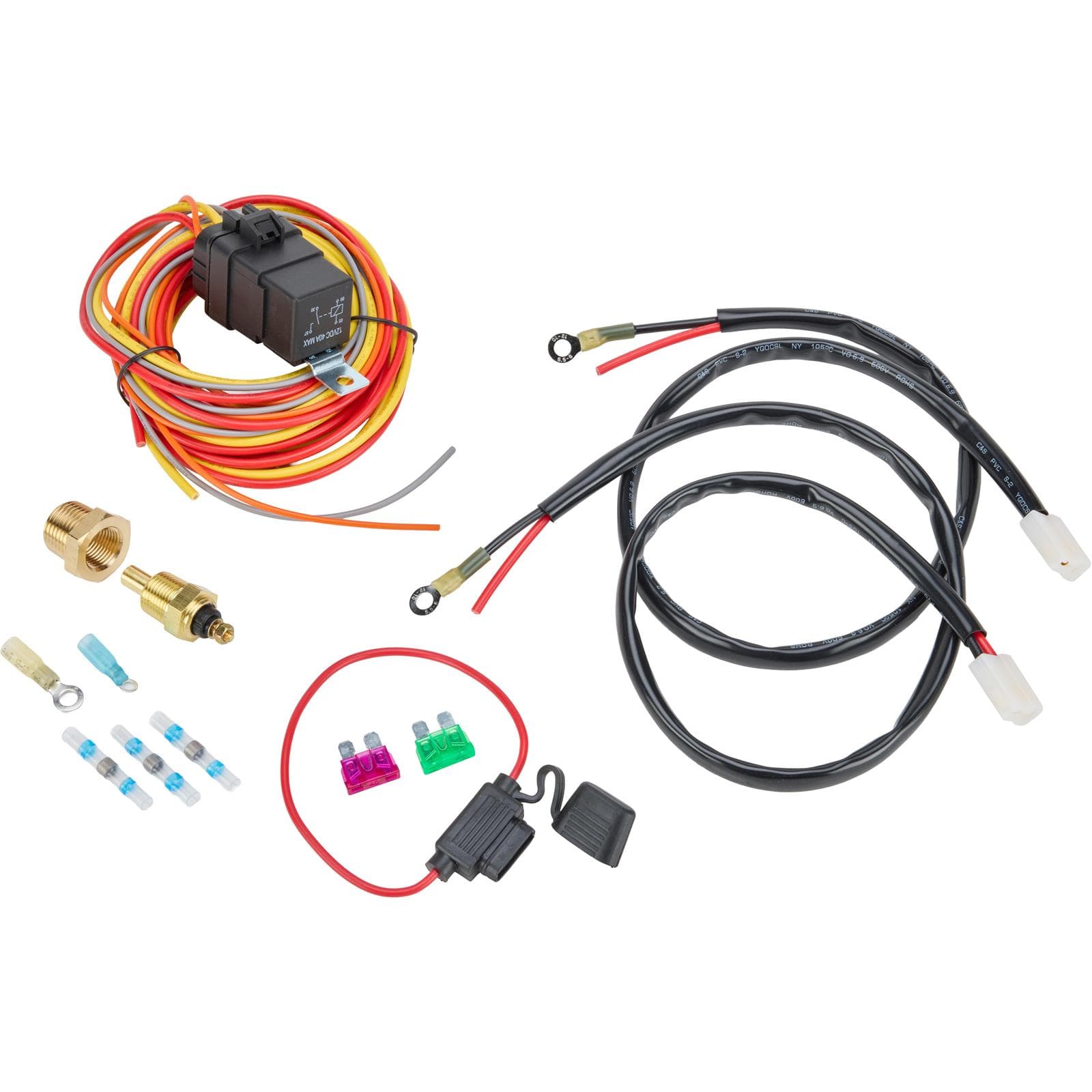 SBC Dual Electric Fan Relay Kit, w/ Wiring and Temp Switch