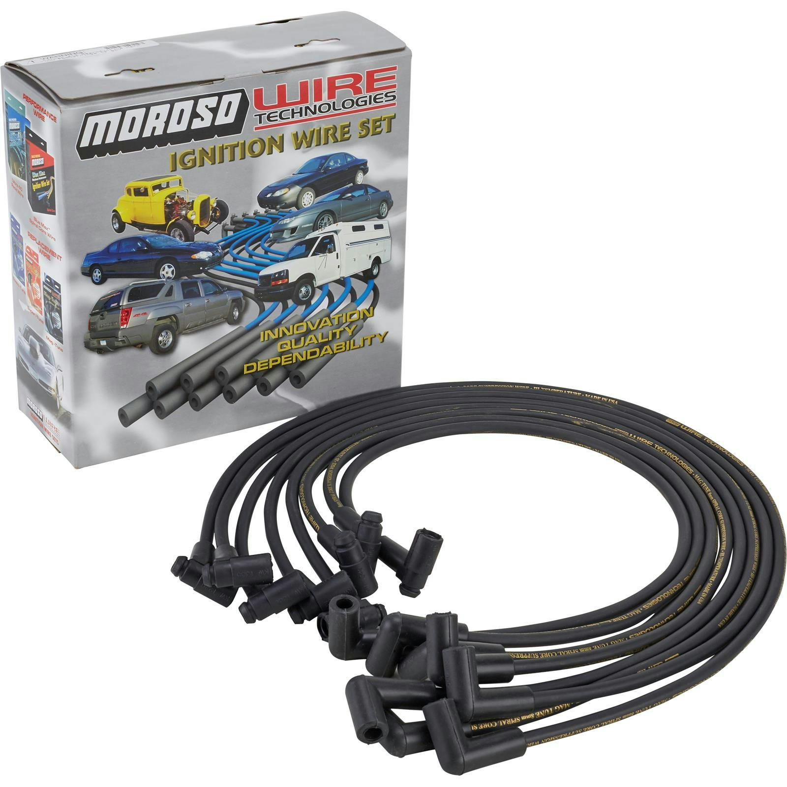 Moroso Spark Plug Wires, Under Headers, HEI Cap, Ready-To-Install