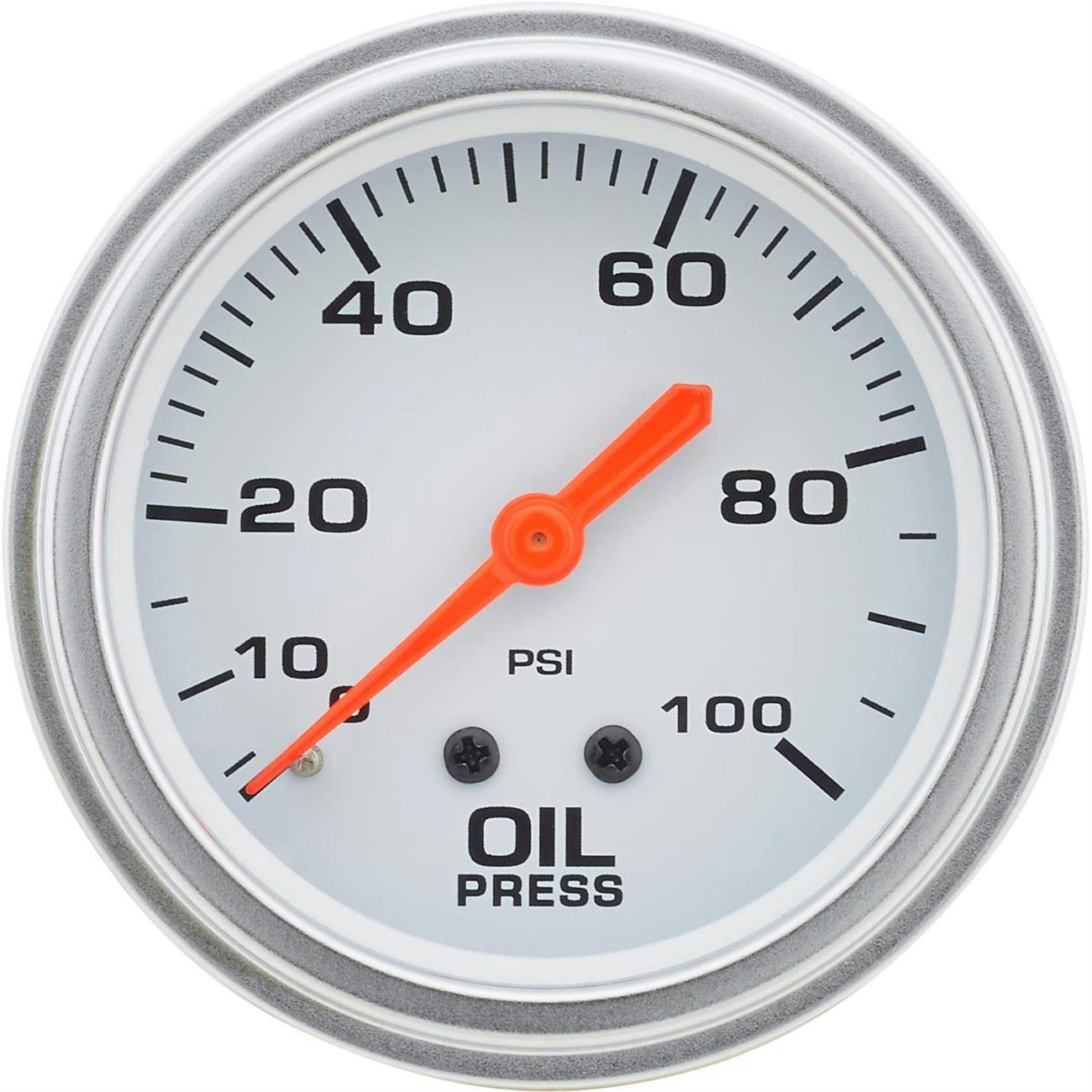 Speedway 2-5/8 Inch Mechanical Oil Pressure Gauge