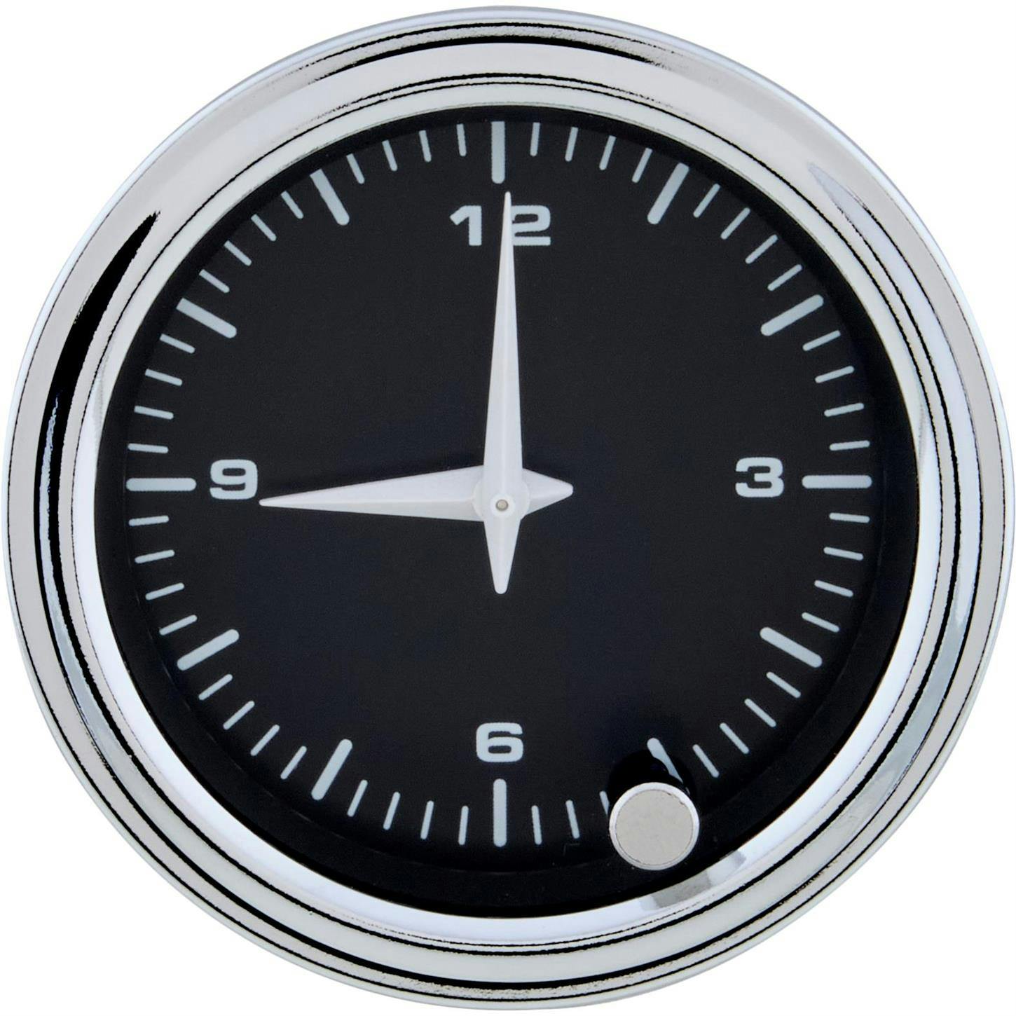 Speedway 2 1/16" Clock, Black Face