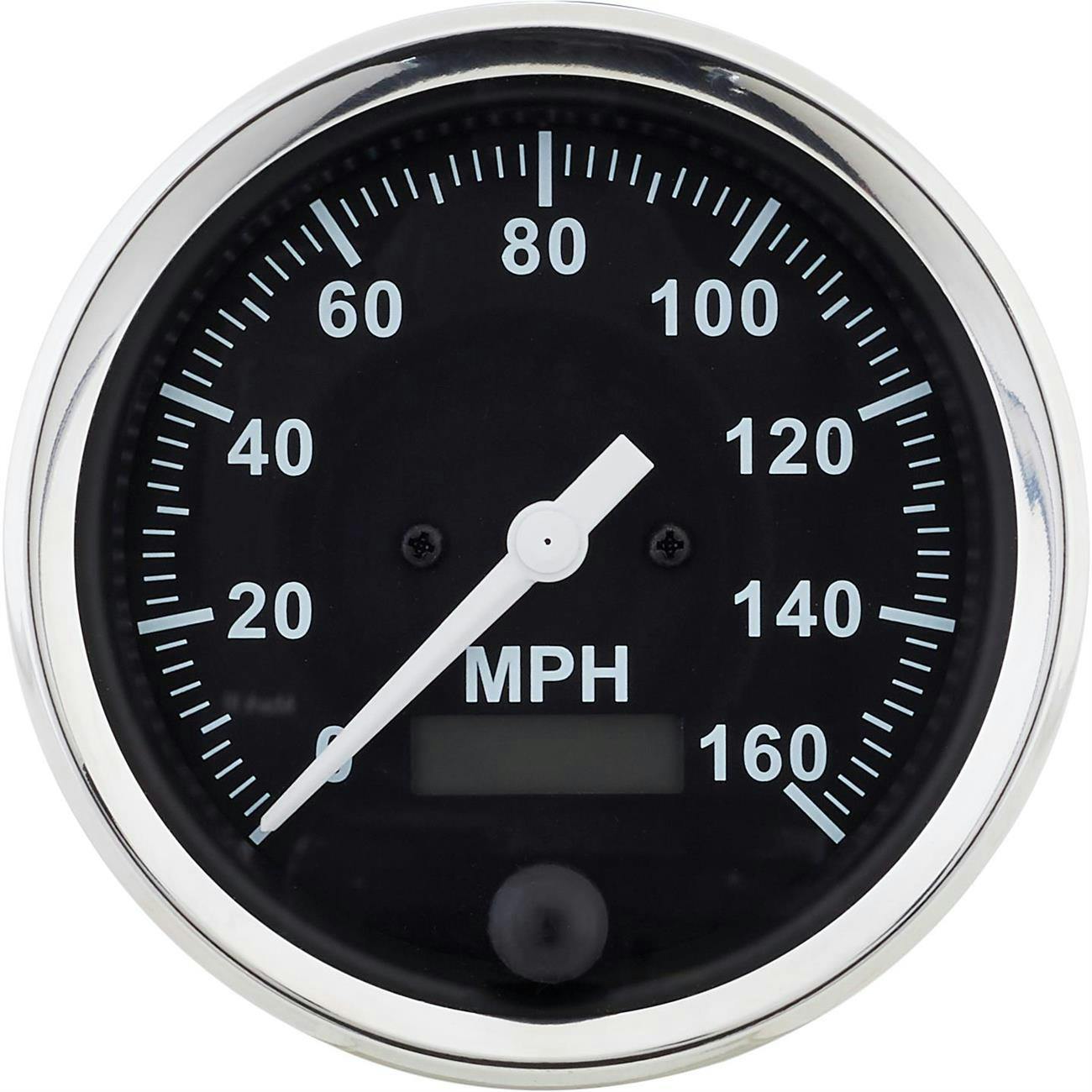 Speedway Speedometer Gauge, Black Face, 3-3/8, Electric