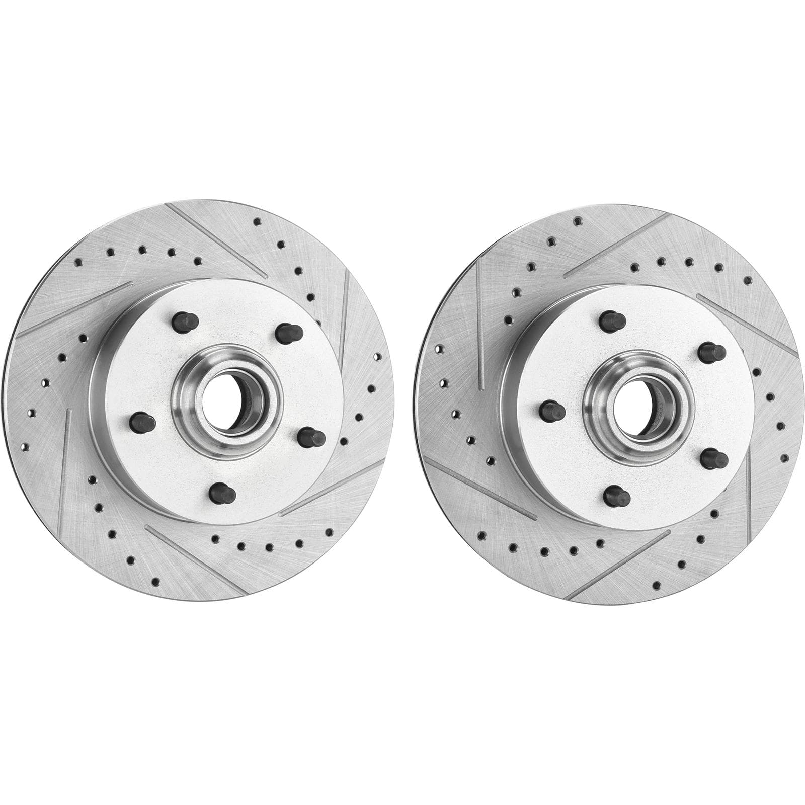 69-72 GM Drilled and Slotted Brake Rotors, 11 In., 5 on 4 3/4 BP