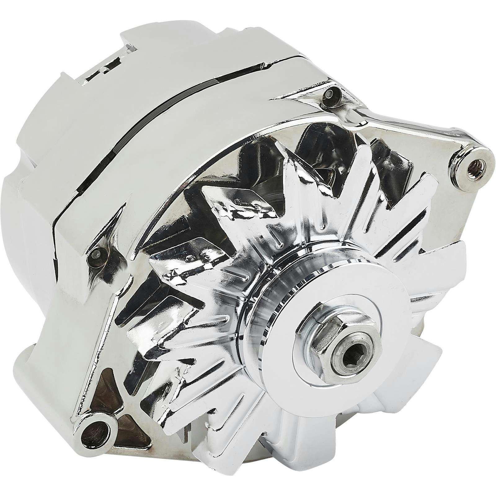 Chrome GM 1-Wire Alternator, 60 Amp, Internally Regulated