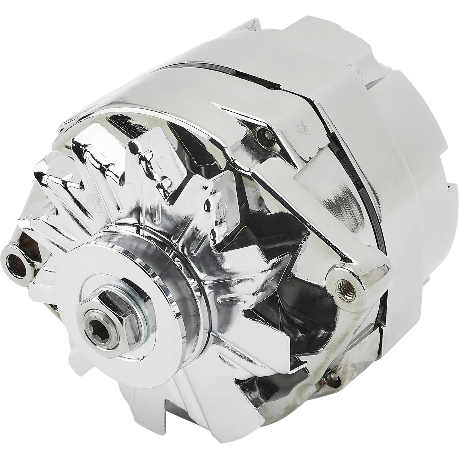 Chrome GM 1-Wire Alternator, 60 Amp, Internally Regulated