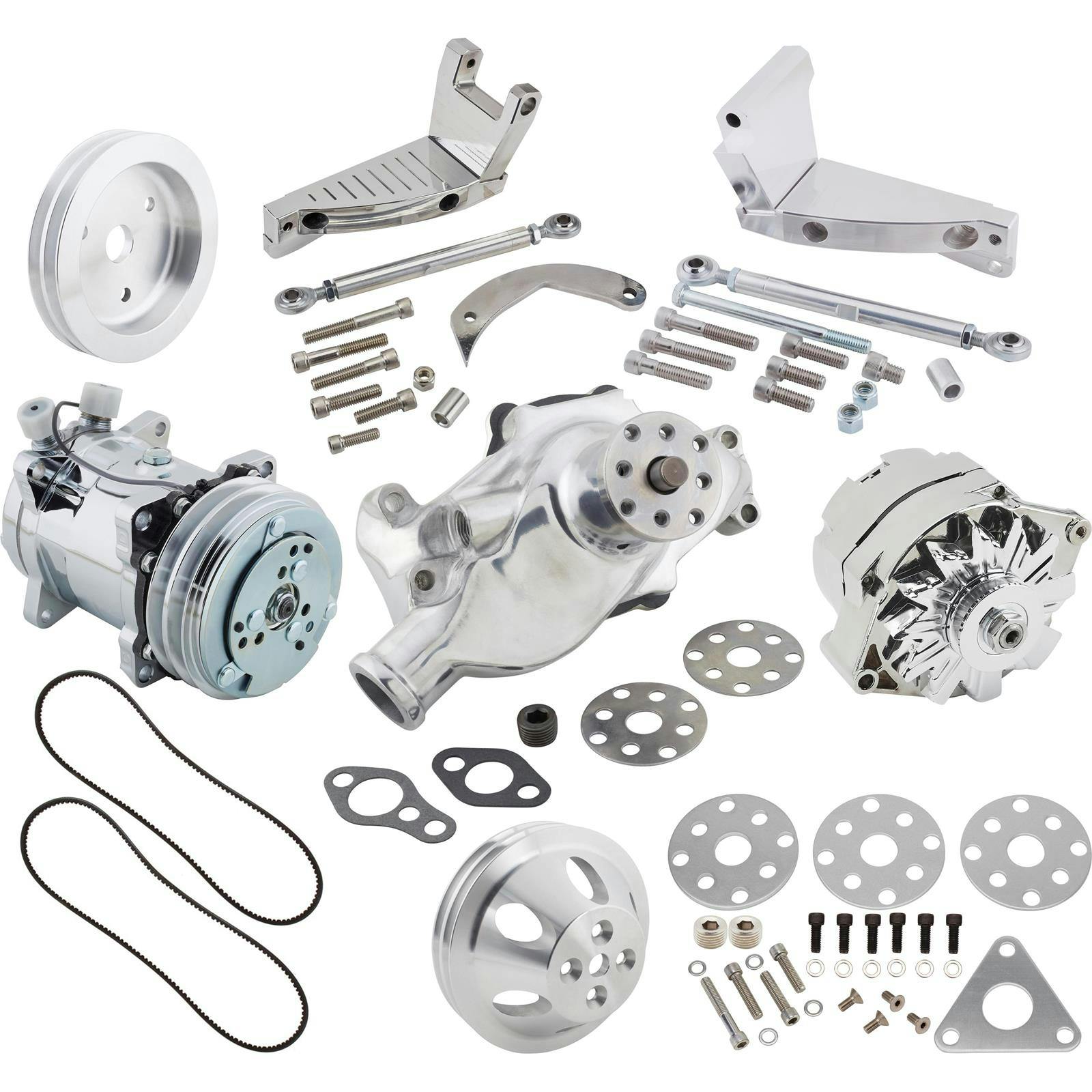 Small Block Chevy Outboard Drive Kits, Alternator & A/C