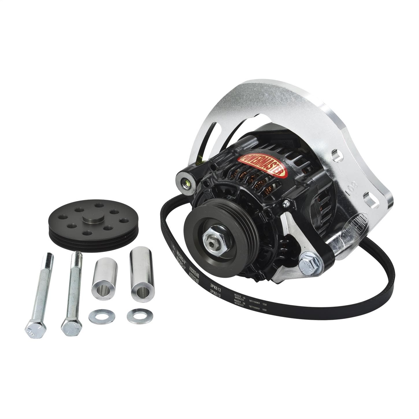 Powermaster 8-801 SB Chevy 50 Amp Mini Alternator Kit w/Serp-Belt