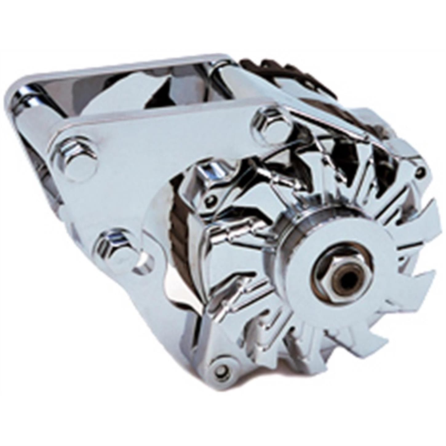 Powermaster 8-17926 Snug-Fit Chrome Alternator, 100 Amp