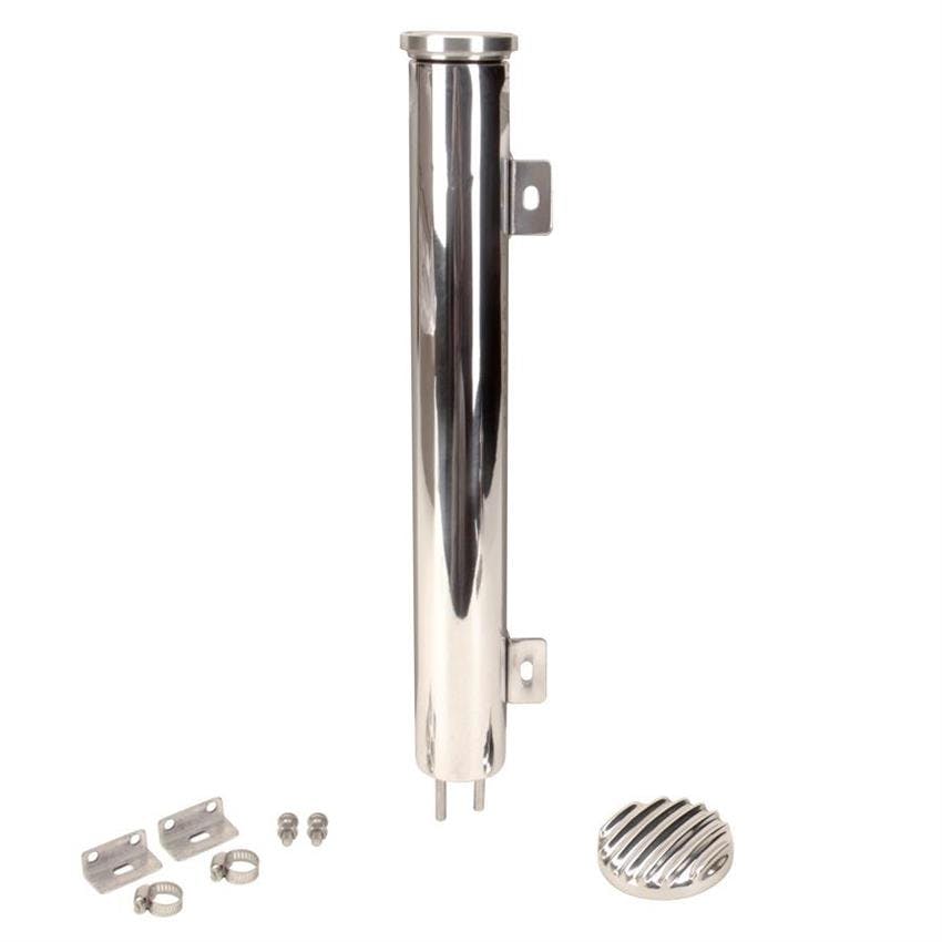 OTB Gear 6856 Radiator Overflow Tank, Finned Cap, 16 Inch, Polished