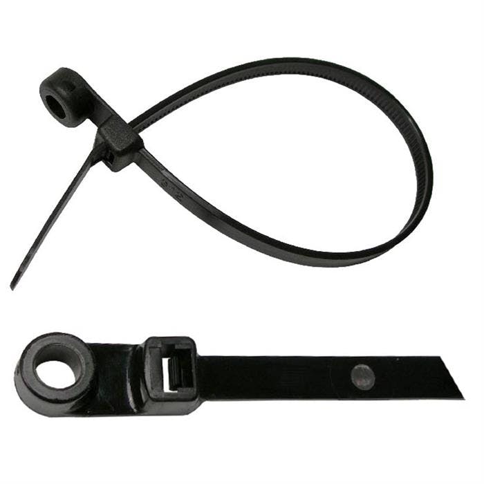 Pico 7098C 11 Inch Black Zip Tie With Mount Hole, 25 Pc