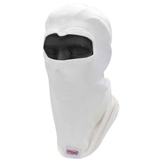 Speedway Single Layer Nomex Balaclava Helmet Head Sock, White