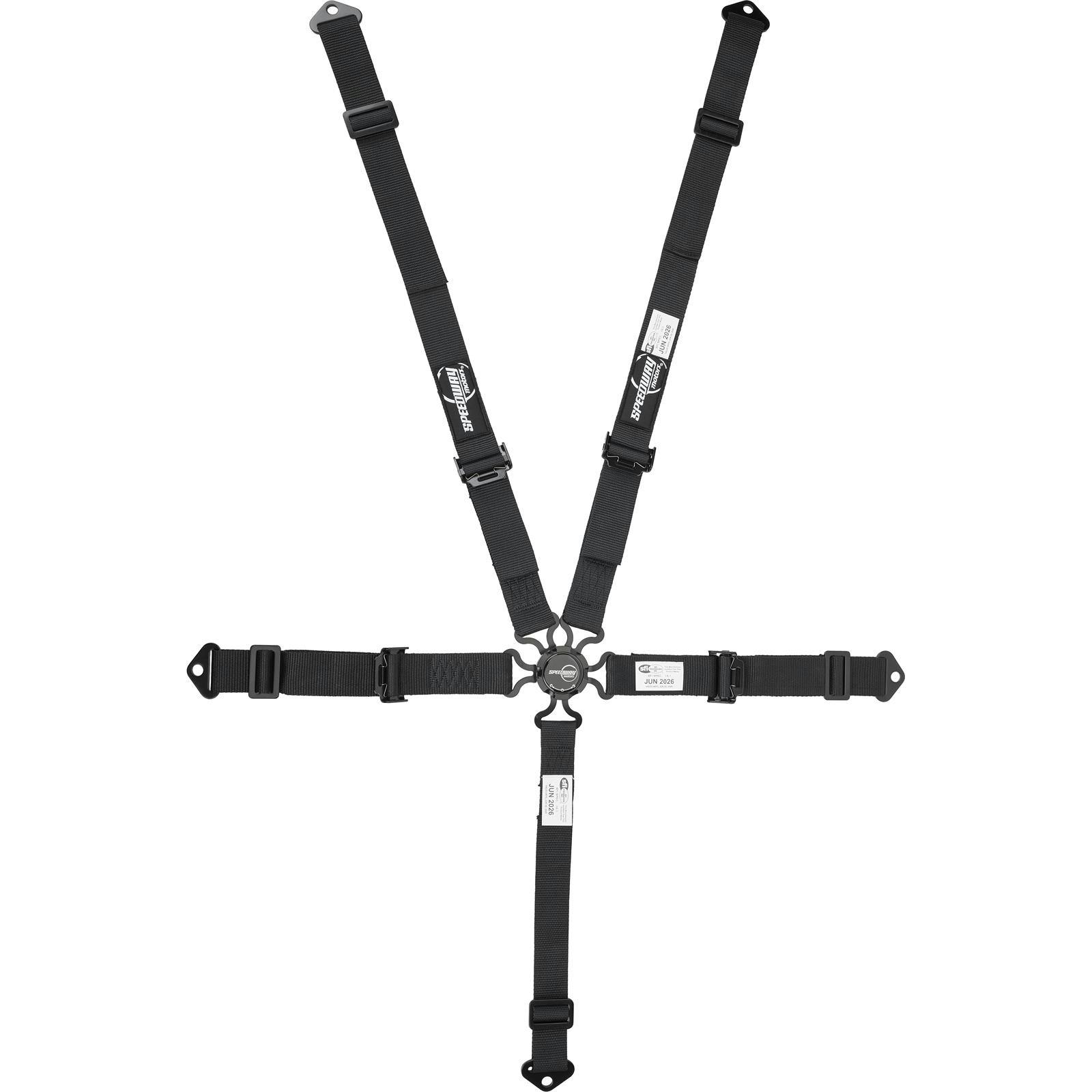 Speedway Motors 2-Inch, Black, 5-Point Cam Lock Belts