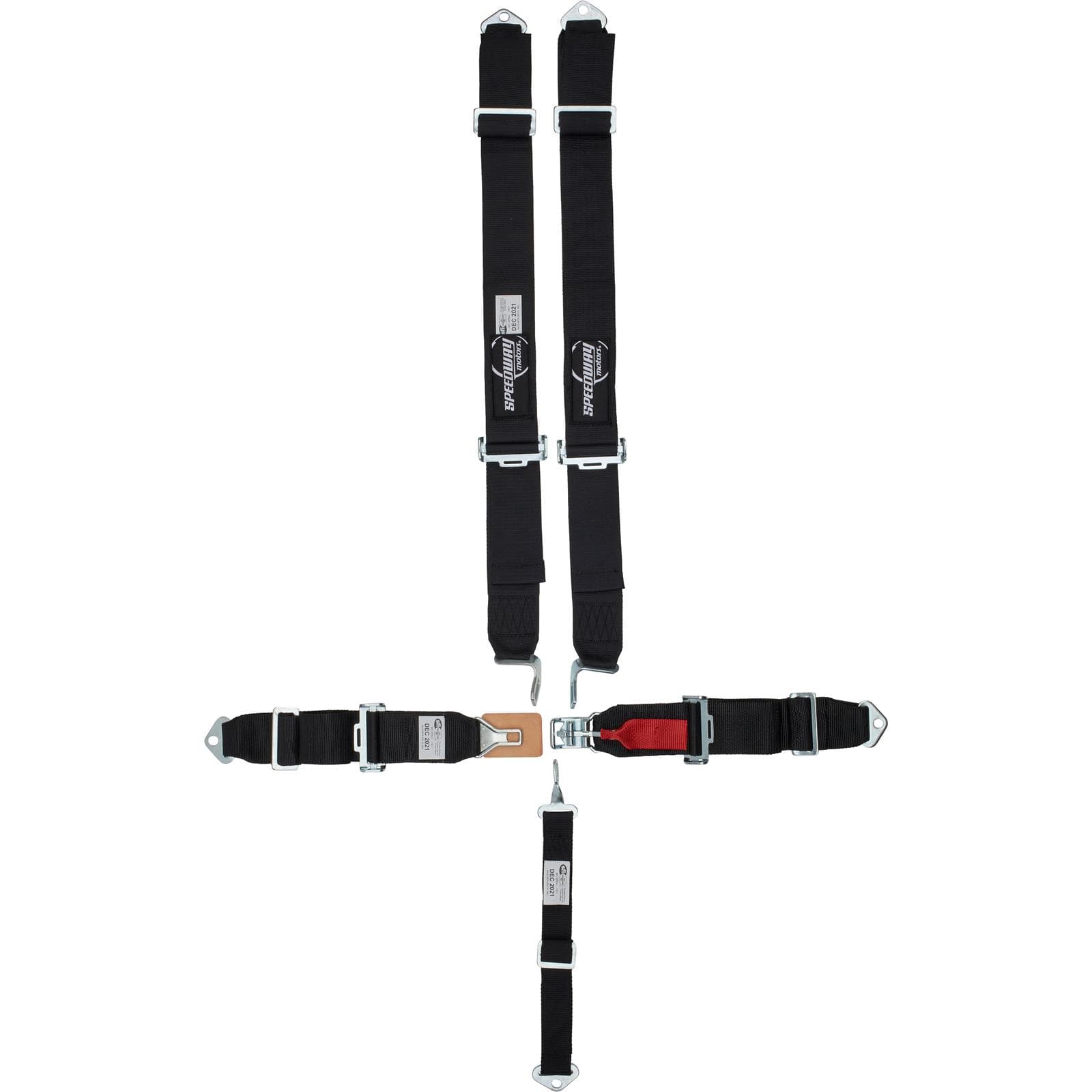 5 Point Racing Harness Seat Belt Combo, SFI Latch and Link, Pull Down