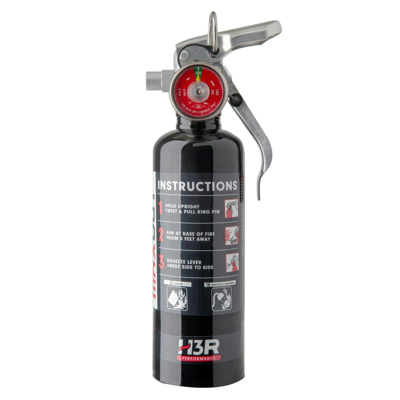 H3R Performance MX100B Max-Out 1.0 Lb. Fire Extinguisher, Black