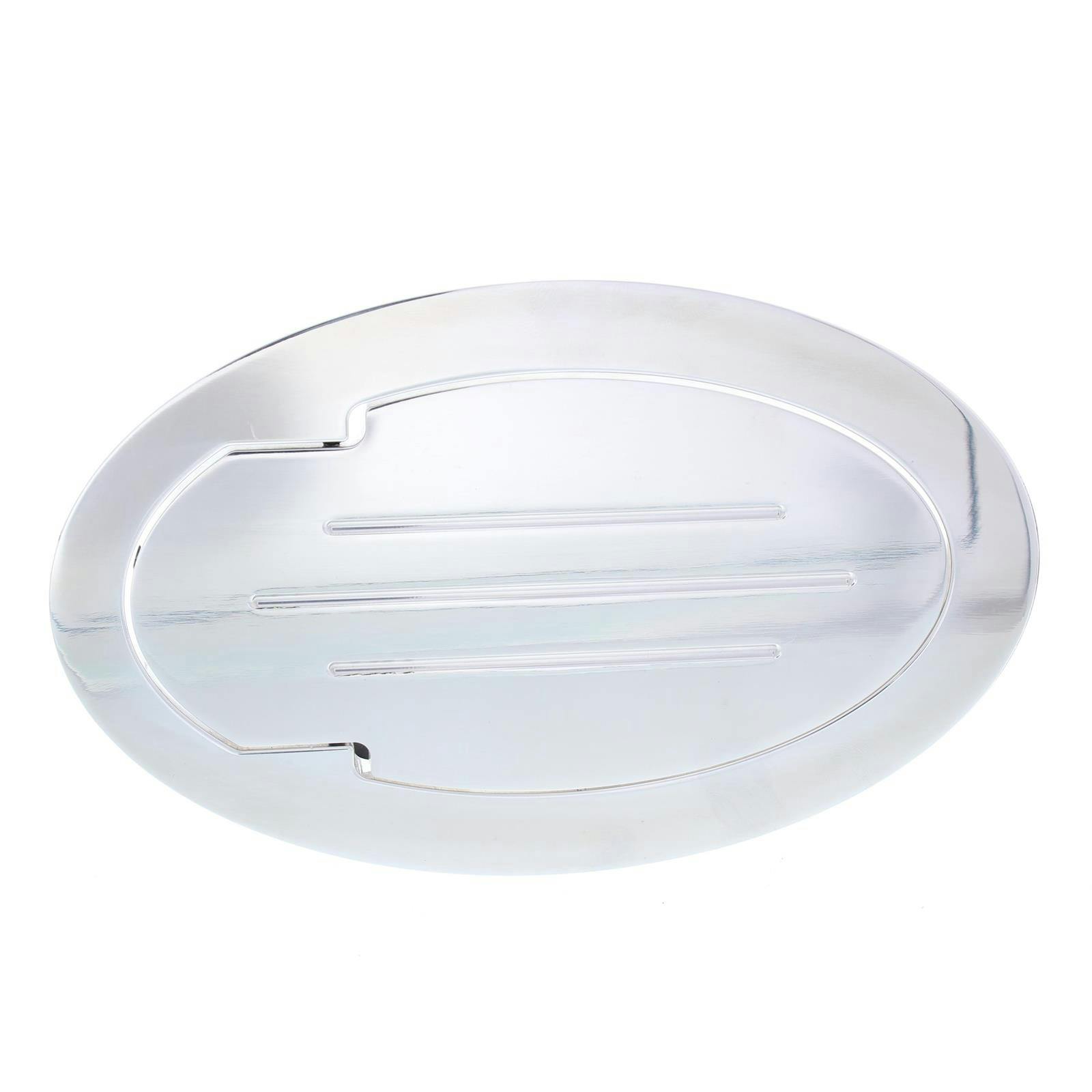 Speedway Polished Billet Aluminum Oval Fuel Fill Filler Door