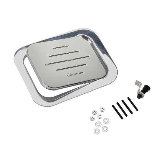 Polished Billet Aluminum Rectangular Fuel Fill Filler Door