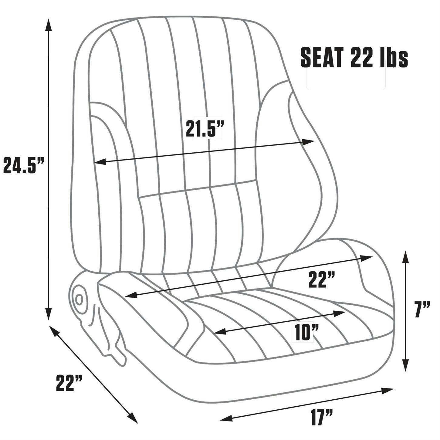Procar 80-1050-71R Rally Lowback Seat, Passenger, Vinyl/Velour