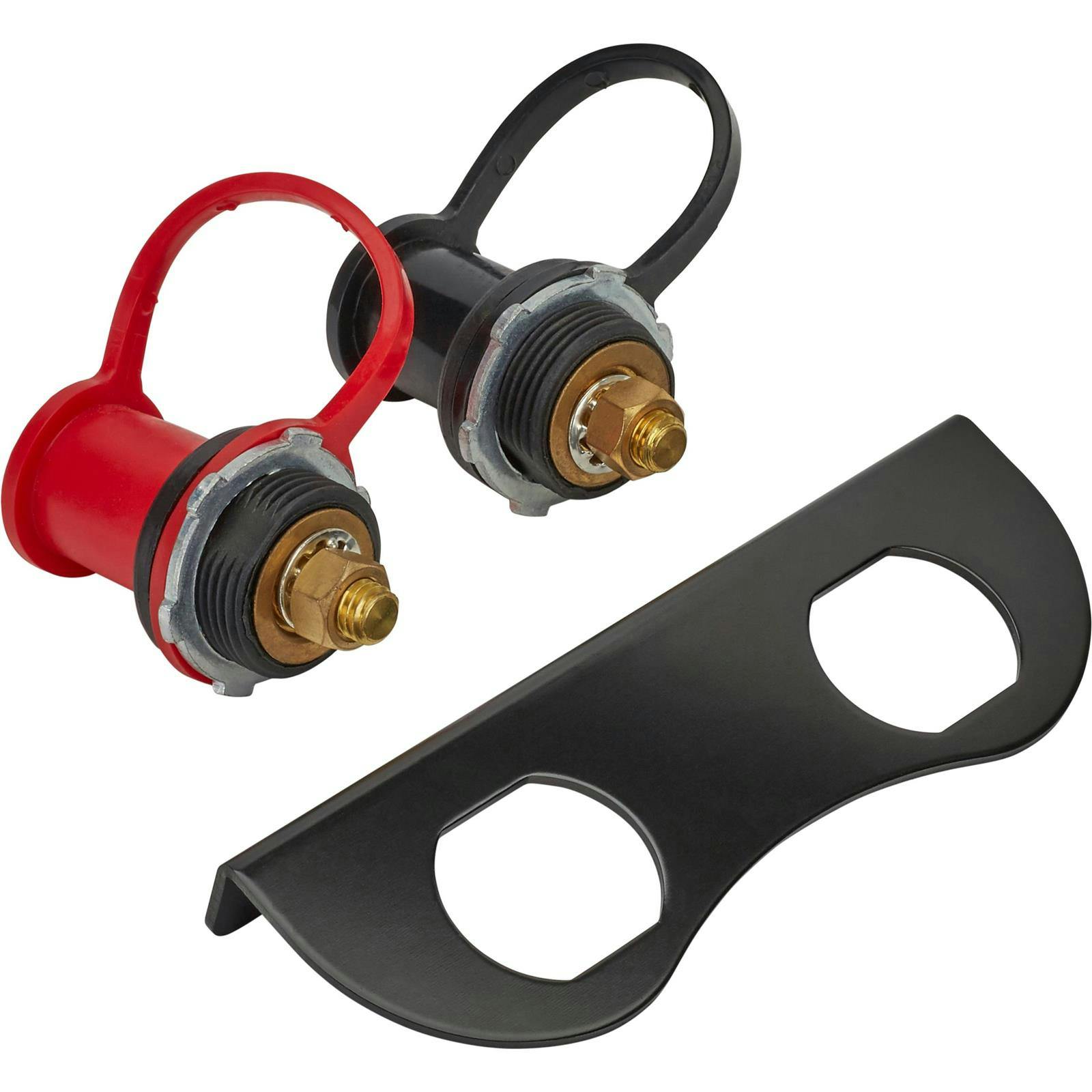 Remote Battery Terminal Studs w/ Black Bracket