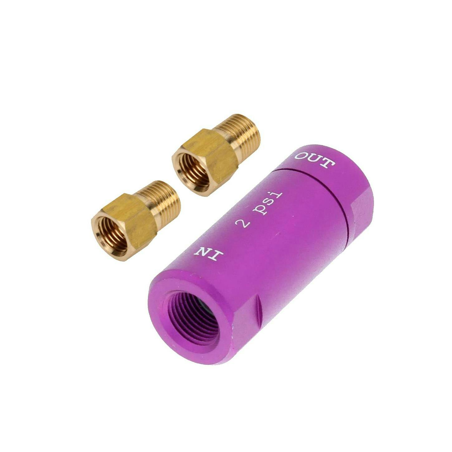Residual Pressure Valve and Fittings Kit, 2 PSI, Purple