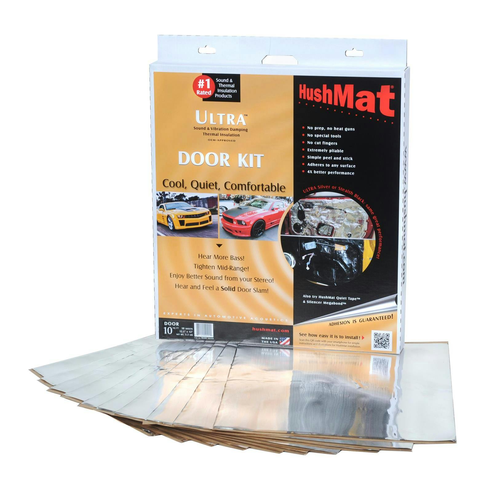 HushMat Ultra Door Kit - Thermal and Sound Insulation