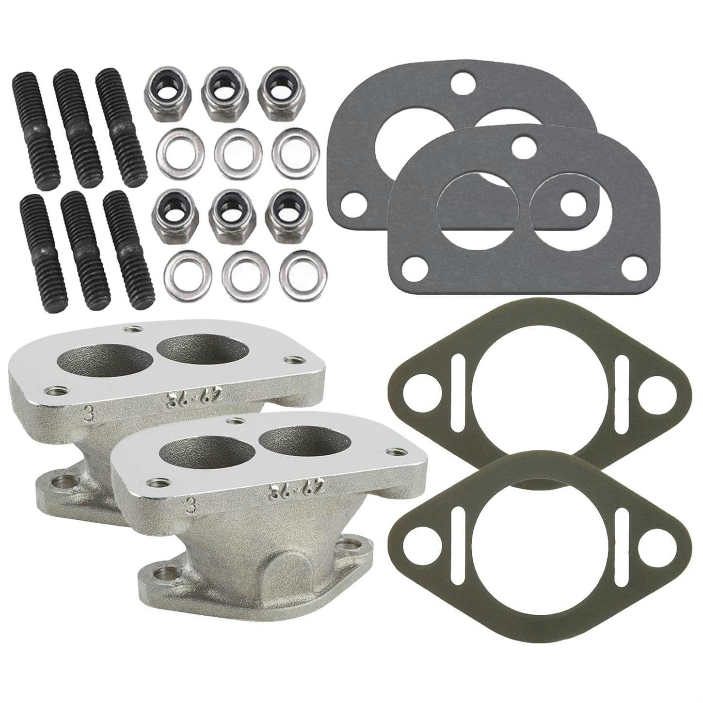 GM '36-62 L6 2-Bolt to Stromberg 3-Bolt Two Carb Adapter Kit