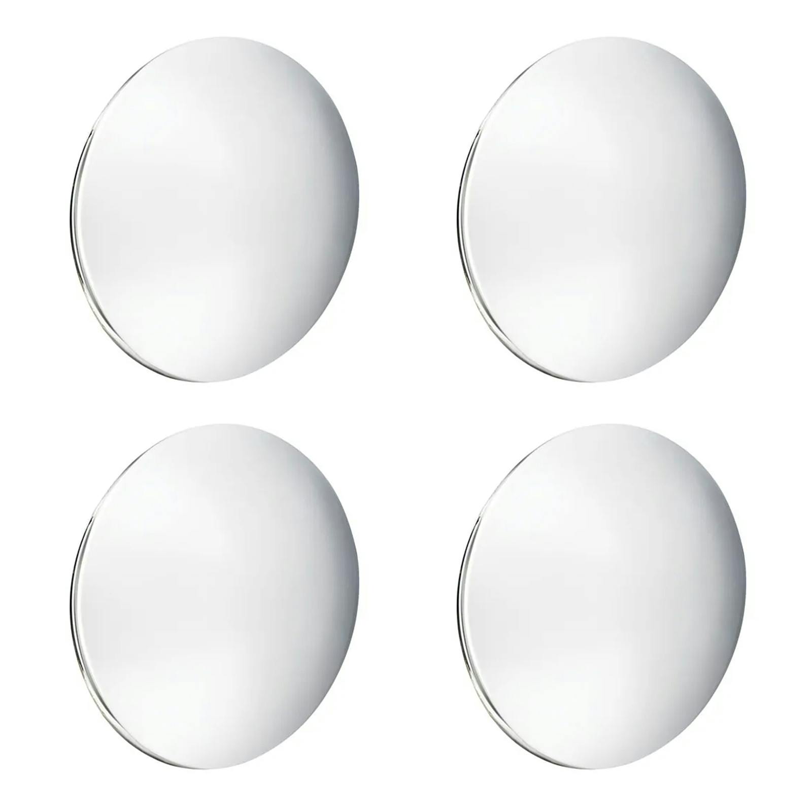 Baby Moon Chrome Hubcaps for Smooth Steel Wheels, Set of 4
