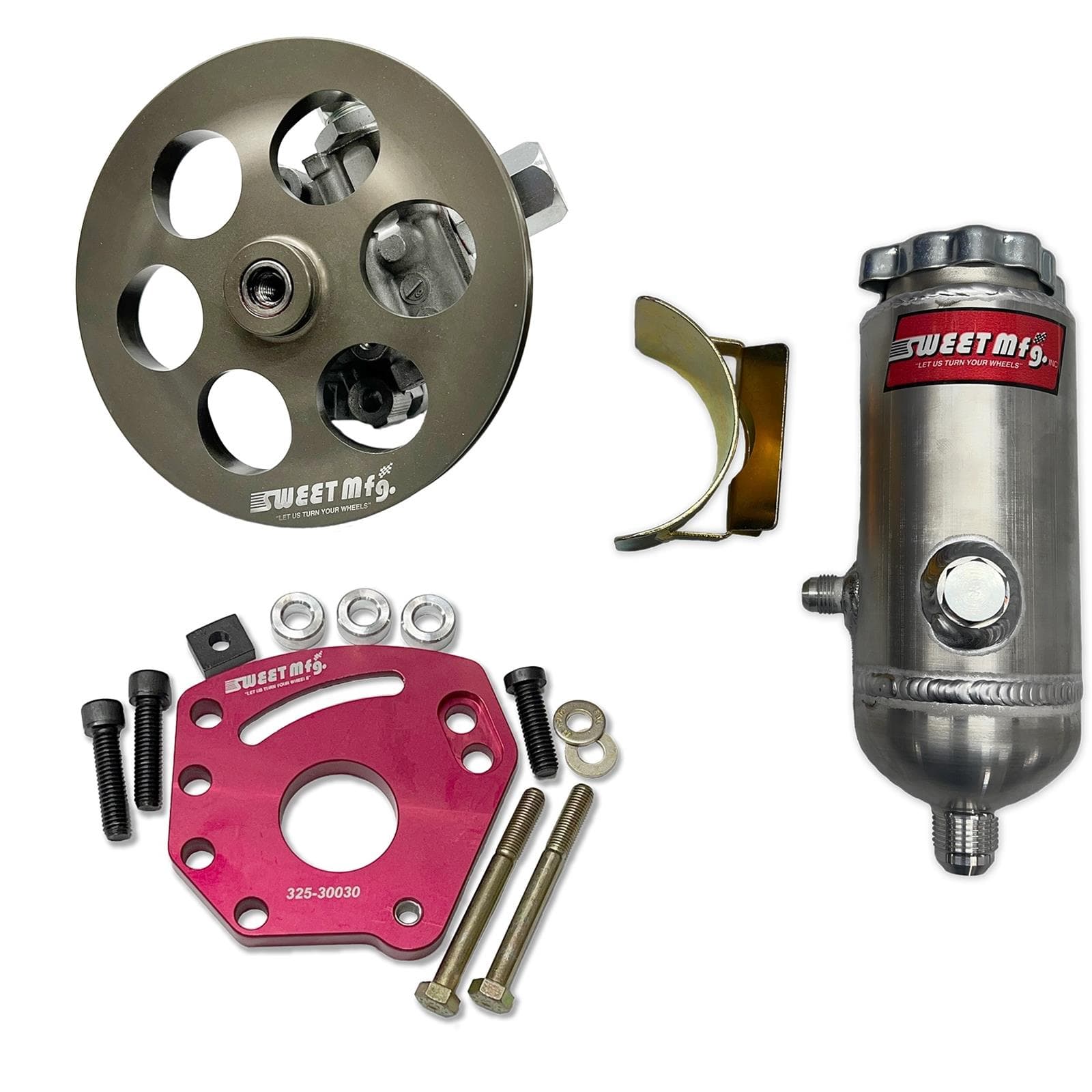 Sweet Mfg 305-80845 Power Steering Pump/Tank/Head Mount Bracket