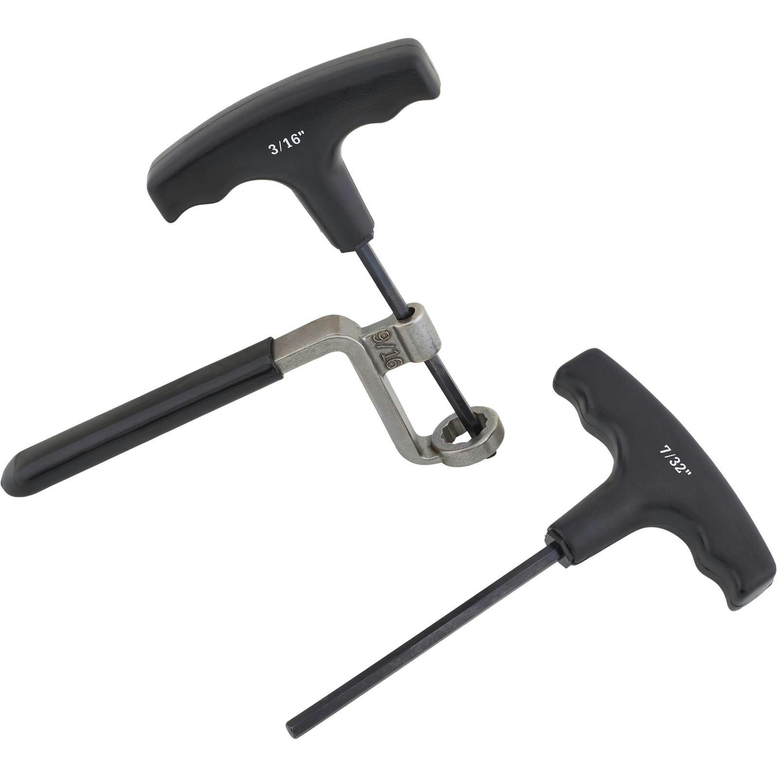 Valve Lash Rocker Wrench, 9/16 In w/ 3/16 and 7/32 In. T-Wrenches