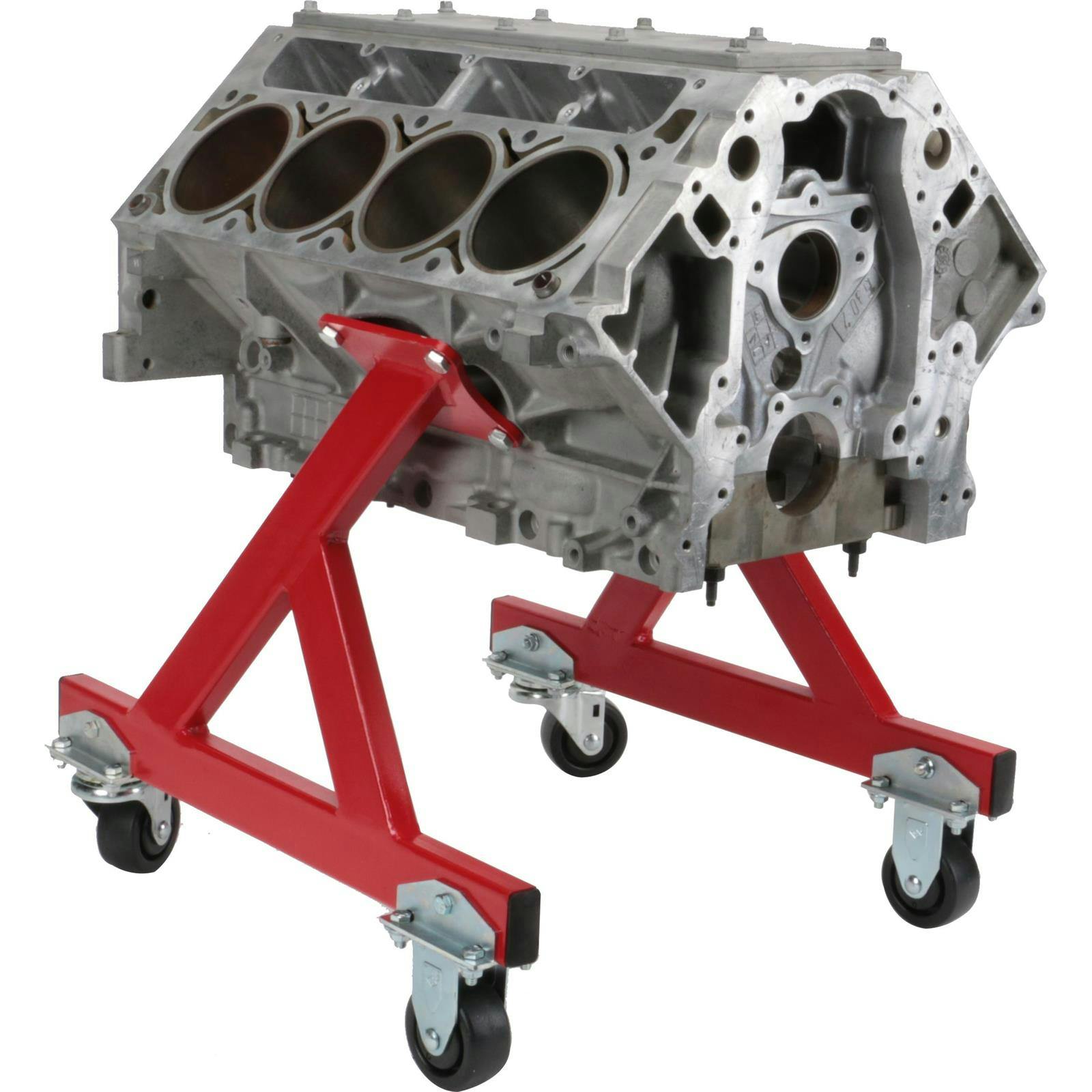 GM LS V8 Rolling Engine Storage Stand, Red