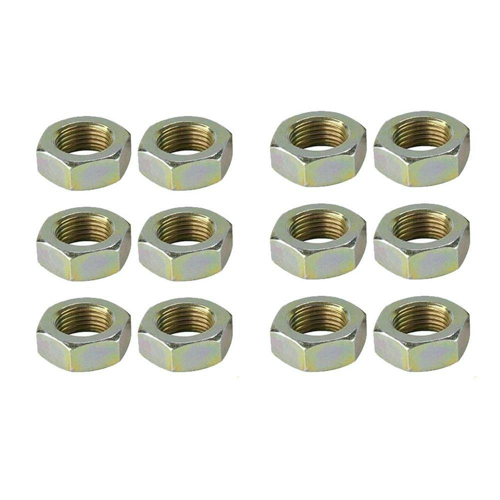 Steel Jam Nuts, 3/4 Inch-16 NF Fine Thread, LH and RH, Pack/12