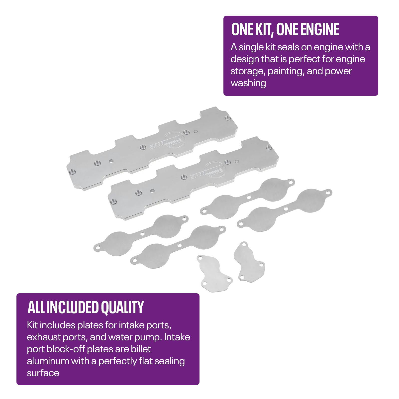 Chevy LS Engine Storage Block Off Plate Seal Up Kit
