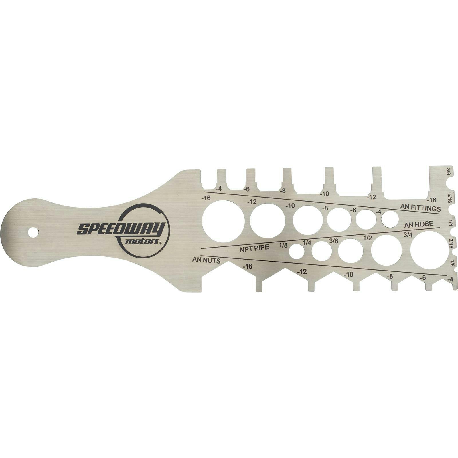 Speedway Motors AN/NPT Fitting, Hose and Tubing Template Tool