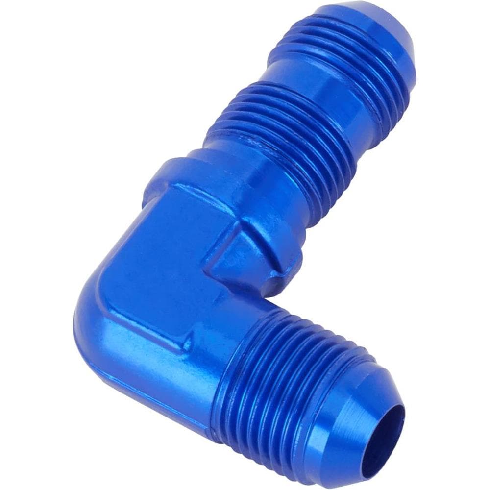 Speedway 90 Degree Bulkhead Fitting Kit, -8 AN, Blue
