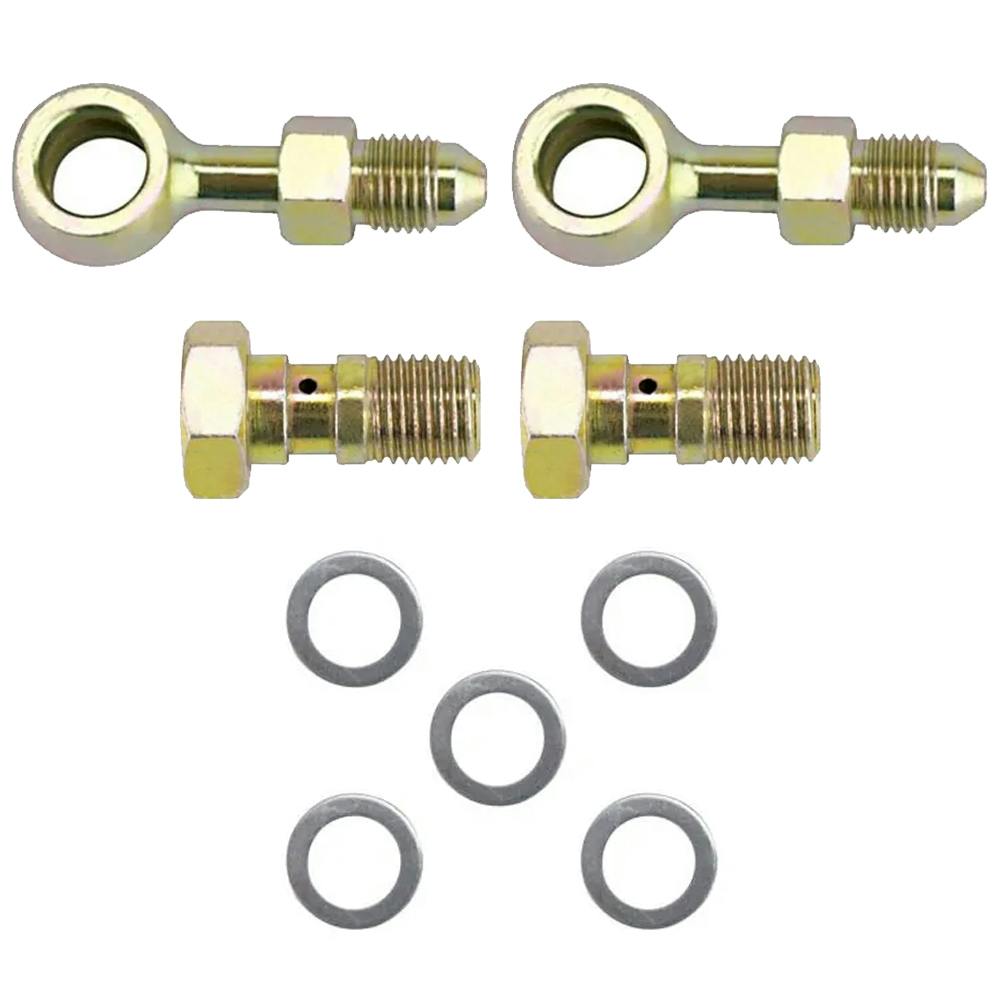 Speedway 10mm x 1.25 Inch to -4 AN Banjo Bolt and Fitting Kit