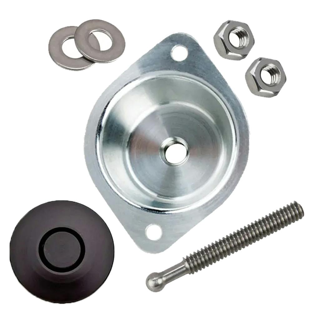 Mini Quik Latch Kit with Mounting Cup, Black Anodized, 1-Pack