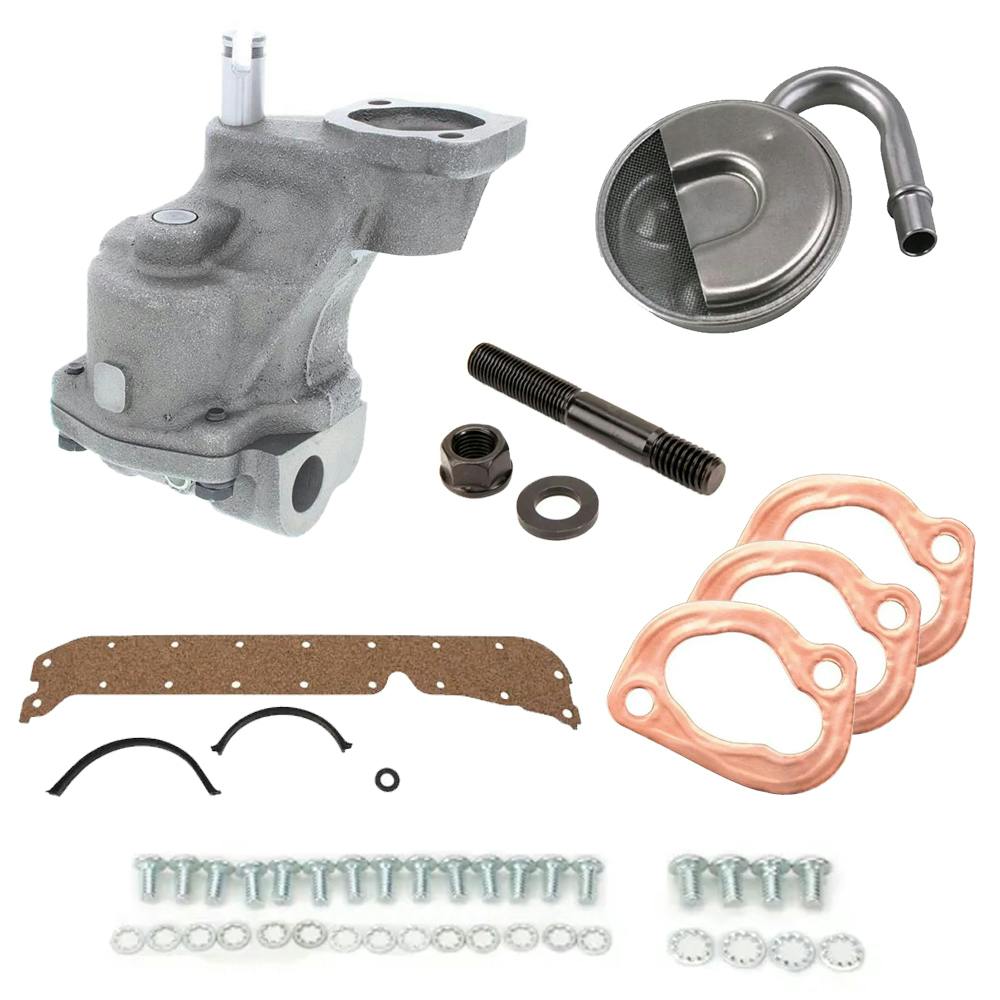 Small Block Chevy Oil Pump Refresh Kit, High Volume, LH Dipstick