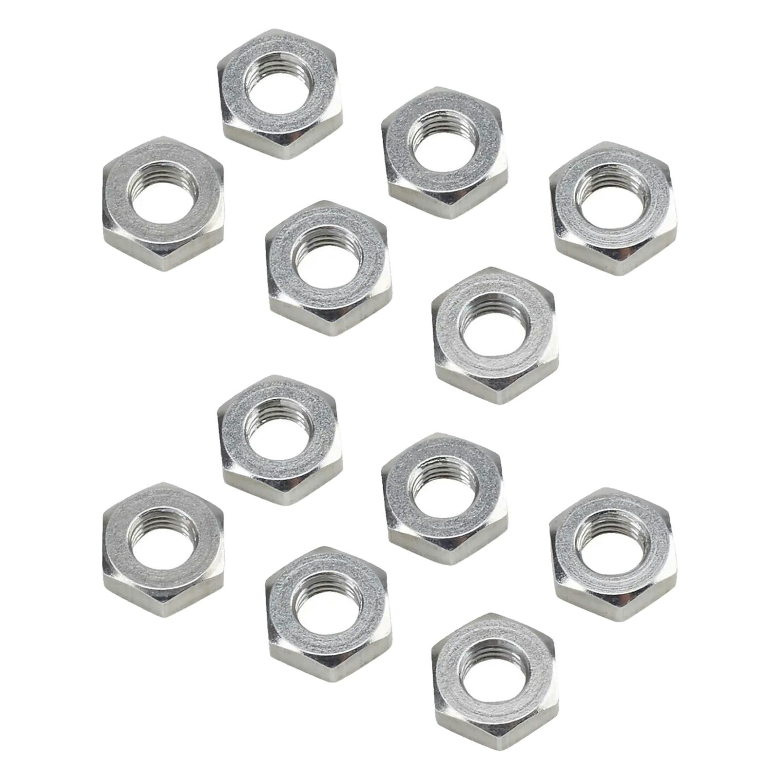 Speedway Aluminum Jam Nuts, 1/4-28 RH and LH, Pack/12