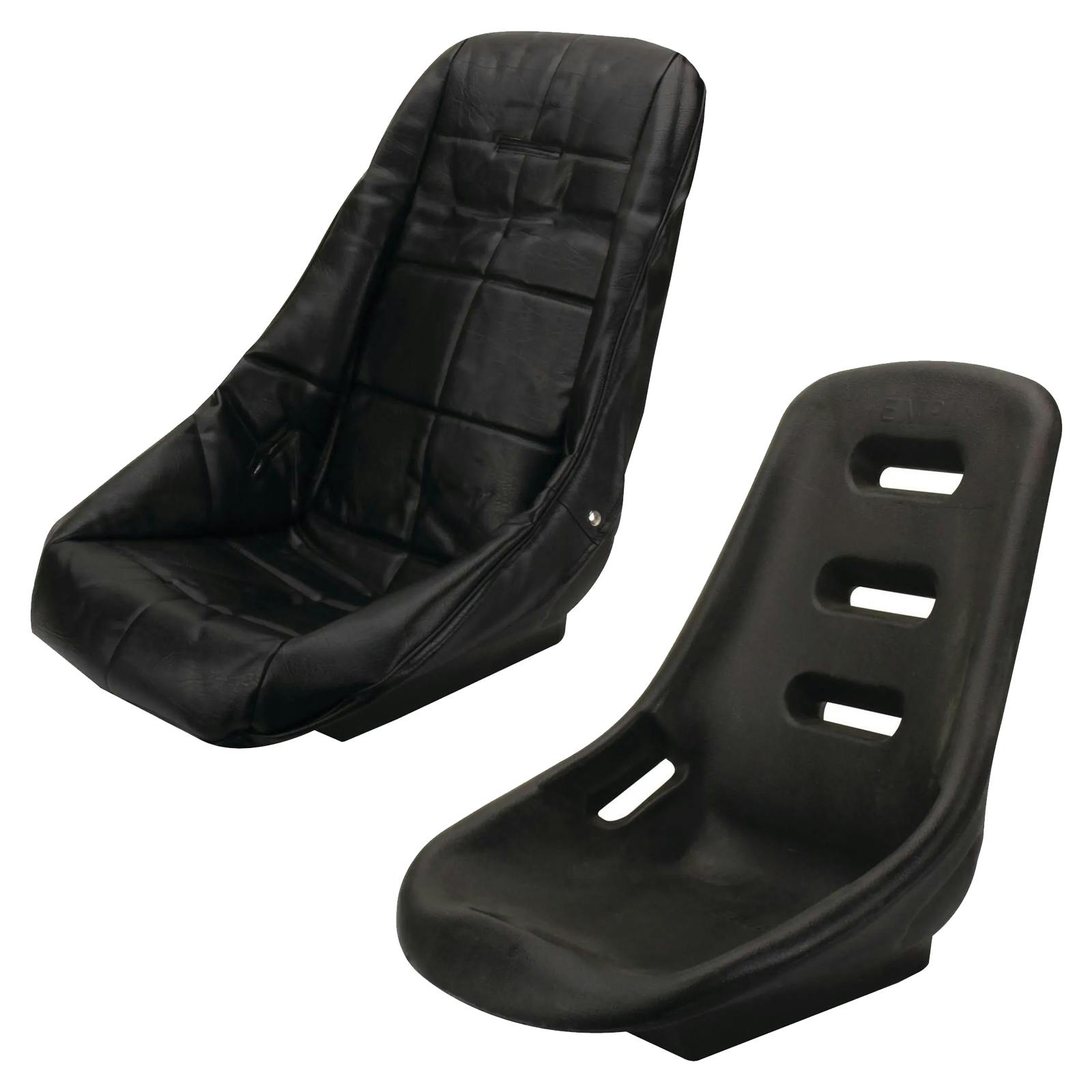 EMPI Poly Low Back Comfort Bucket Seat with Cover, Black