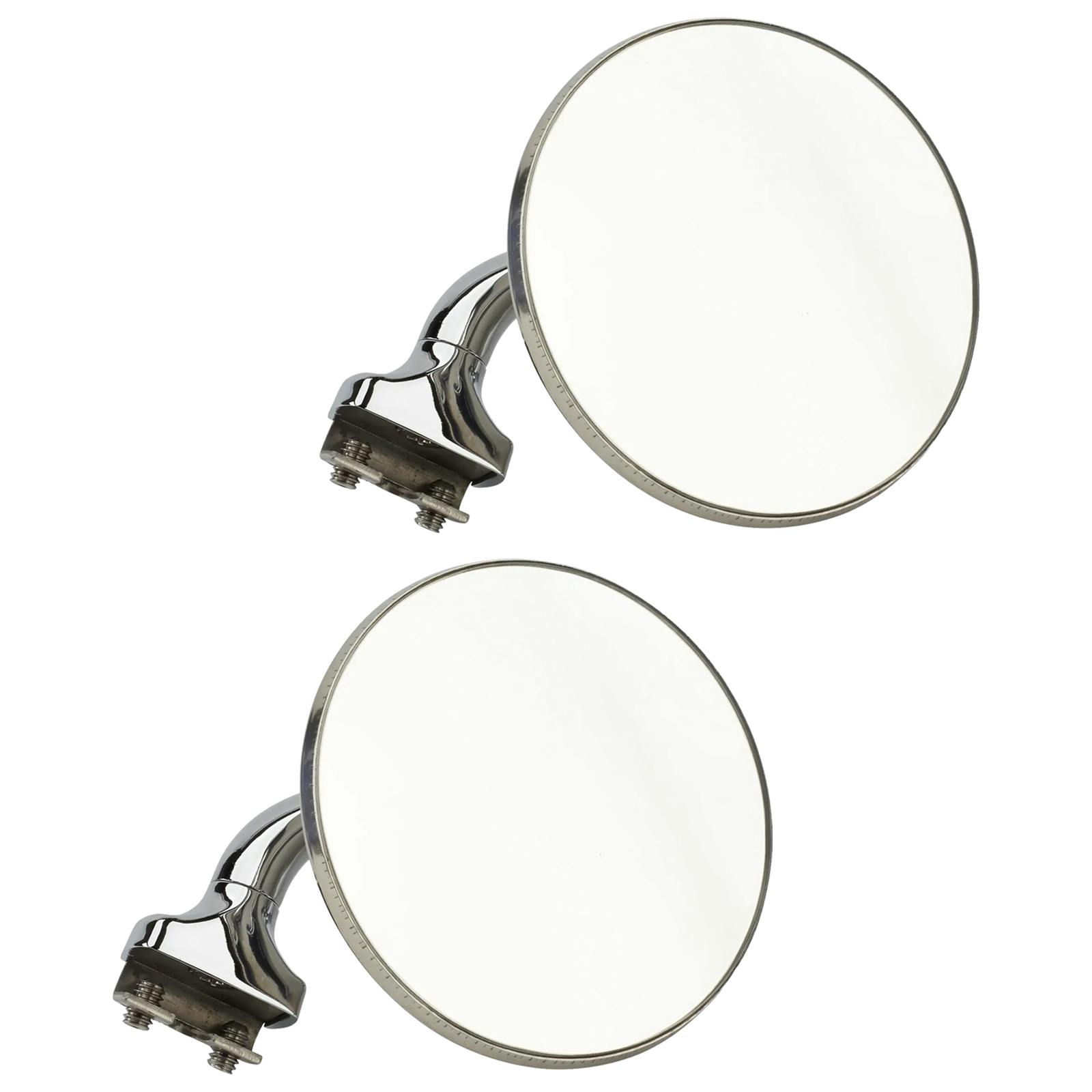 Universal L/R Side Clamp-On Door Top Peep Mirror, 4 Inch, Pair