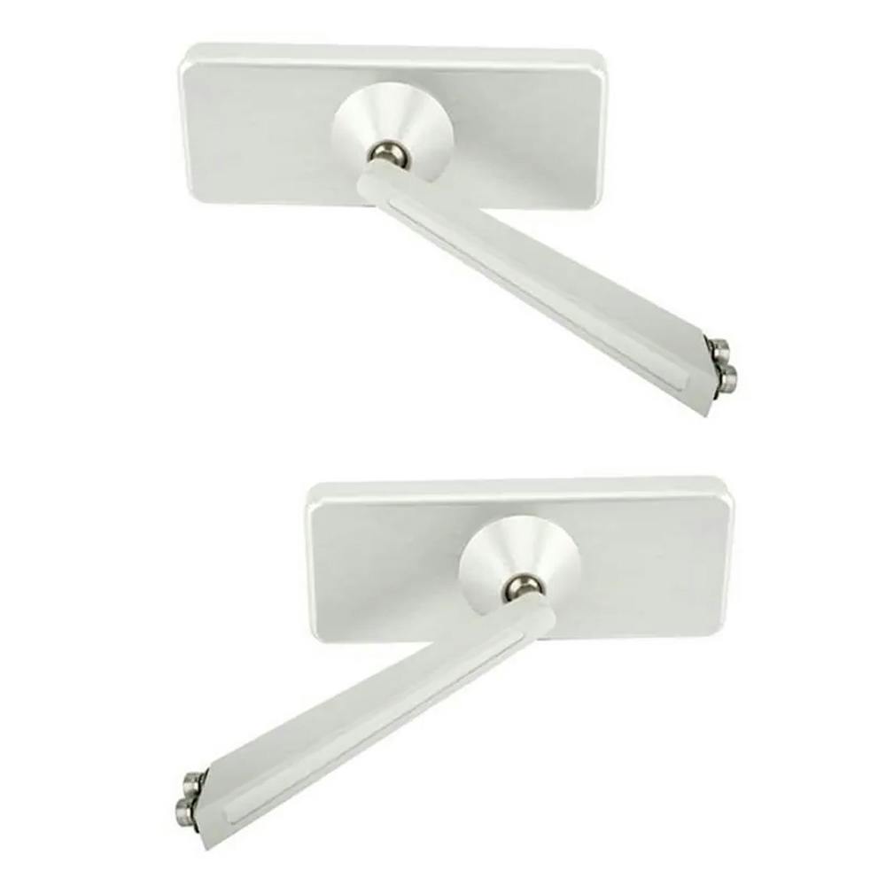 Rectangle Billet Aluminum Rear View Door Mirrors, Pair
